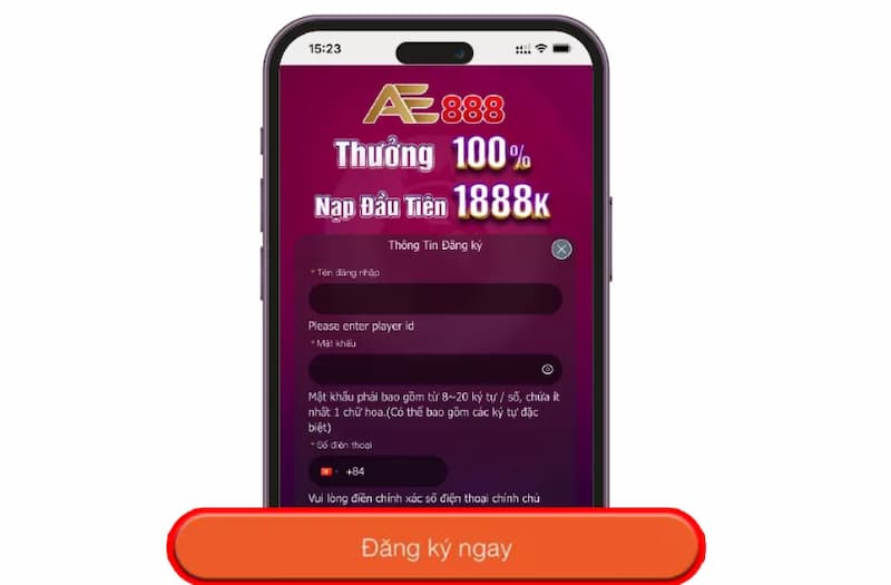 Đăng ký tài khoản AE888 dễ dàng cho anh em